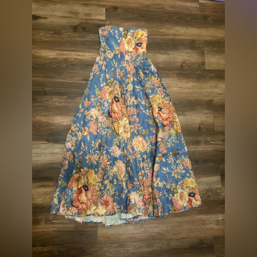 Zimmermann Blue and Pink Floral Dress